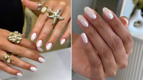 Vanilla Chrome Nails Are the Sweetest Way to Wear a White Manicure